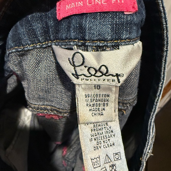 Lilly Pulitzer Blue Jeans with Pink Accents - Picture 4 of 4